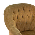 LILLIAN AUGUST Tufted Back Accent Chair in Gold Patterned Upholstery - Image 3