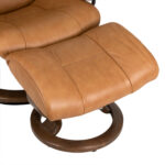 EKORNES Stressless Brown Leather Chair and Ottoman - Image 4