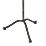 Stone Top Pedestal Table on Wrought Iron Base - Image 3