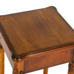 Hand Rubbed Finish Side Table with Acanthus Leaf Accents - Image 3