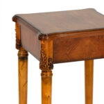 Hand Rubbed Finish Side Table with Acanthus Leaf Accents - Image 2