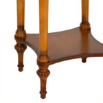 Hand Rubbed Finish Side Table with Acanthus Leaf Accents - Image 4