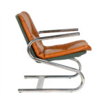 Vintage Pair of SELIG Mid Century Modern Tubular Steel Framed Chairs - Image 4