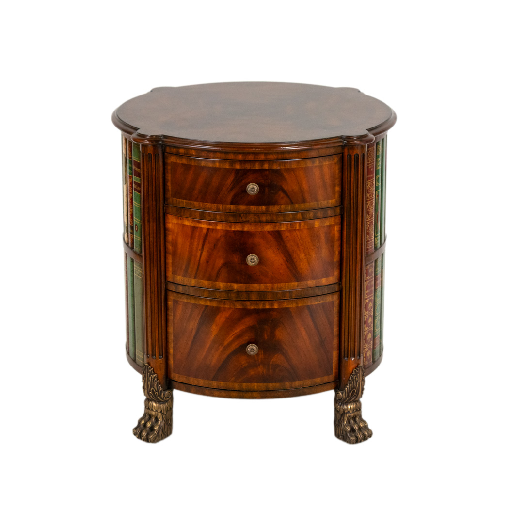 ZGENT_147-2 MAITLAND SMITH Round Faux Book Table - Image 1