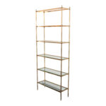 Hollywood Regency Brass and Glass Etagere