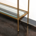 Hollywood Regency Brass and Glass Etagere - Image 4