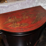 ETHAN ALLEN Red Chinoiserie Hall Chest - Image 2