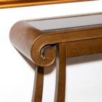 CENTURY FURNITURE Gold Scrolled Console Table with Black Granite Top - Image 2