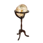 REPLOGLE Floor Globe in Cherry Finish Stand