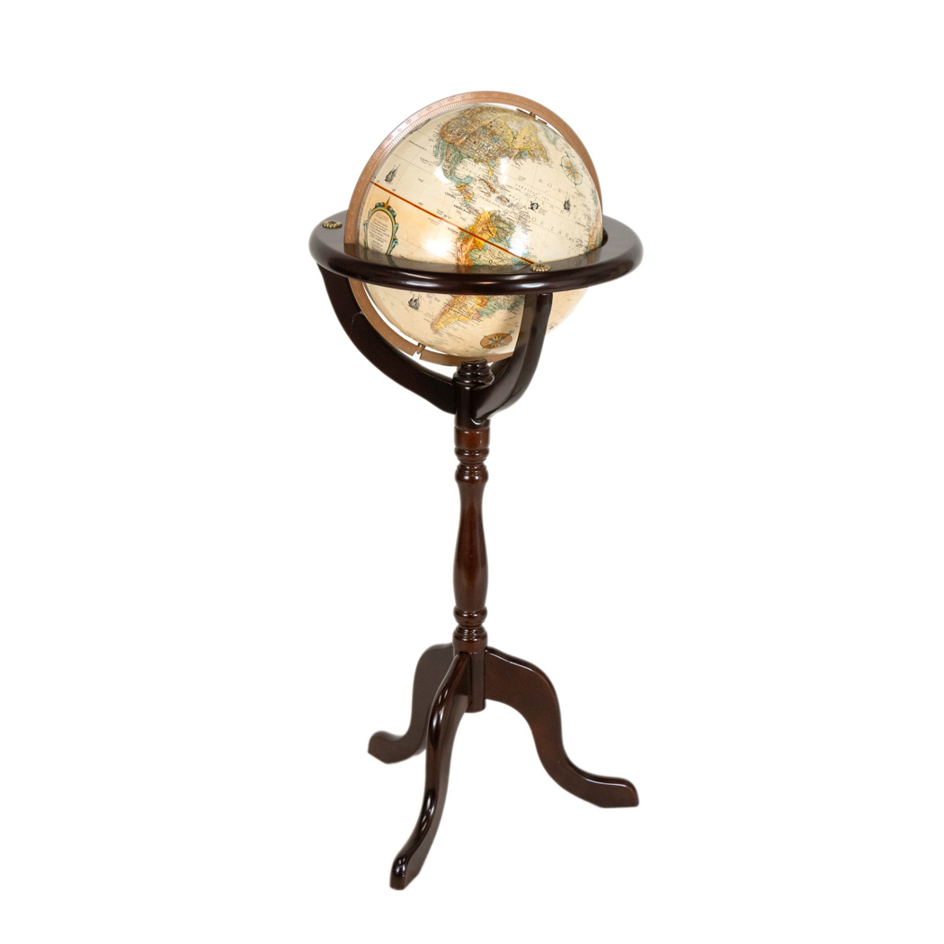 ZMITD_100-2 REPLOGLE Floor Globe in Cherry Finish Stand - Image 1