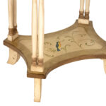 Oval End Table with Bird and Floral Motifs - Image 4