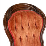 Antique Victorian Tufted Back Parlor Chair on Casters - Image 3