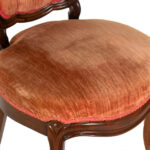 Antique Victorian Tufted Back Parlor Chair on Casters - Image 4