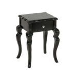 Single Drawer Side Table in Black Finish