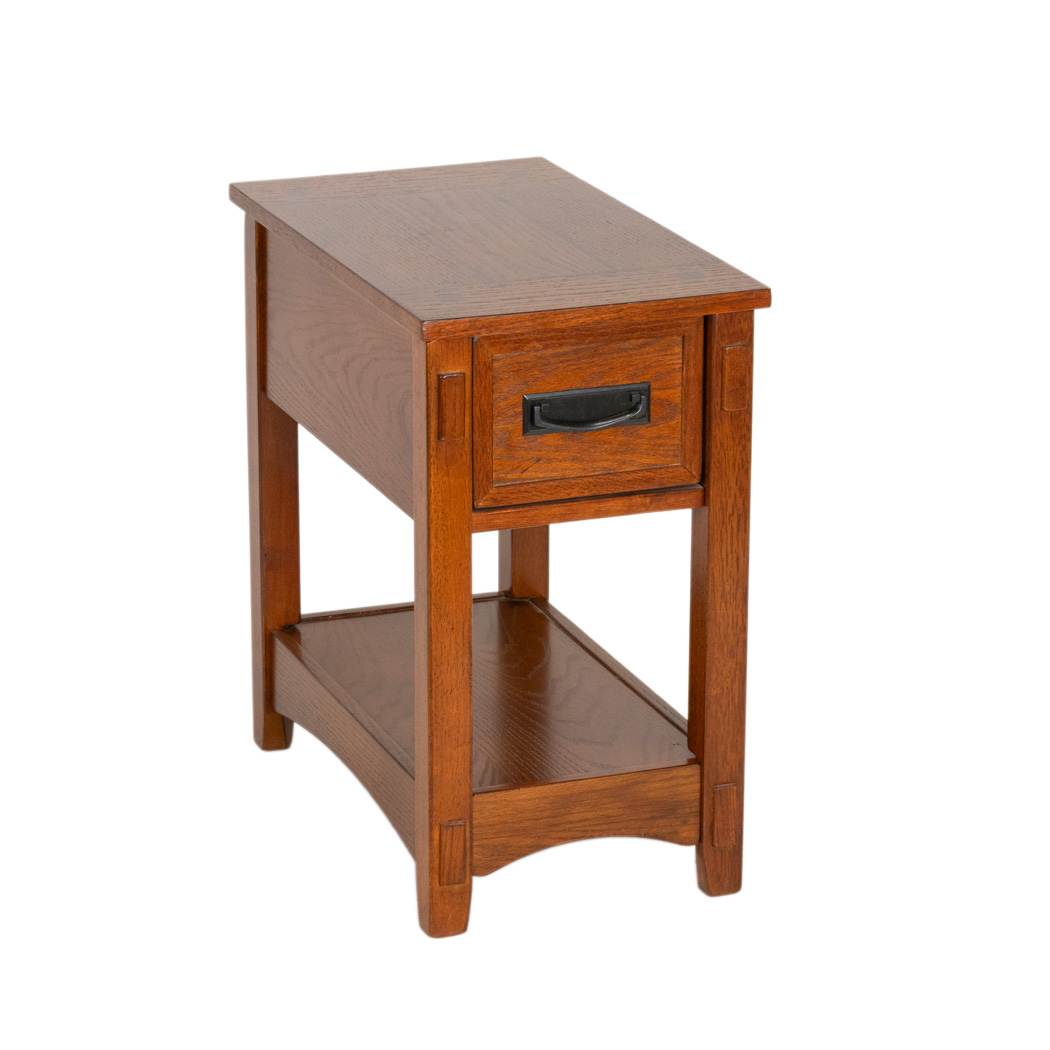 ZTIFR_124-2 Arts & Crafts Style Single Drawer End Table - Image 1