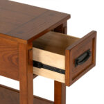 Arts & Crafts Style Single Drawer End Table - Image 3