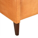 STANLEY FREIDMAN for BRUETON Wing Chair in Caramel Leather Upholstery - Image 5