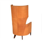 STANLEY FREIDMAN for BRUETON Wing Chair in Caramel Leather Upholstery - Image 7