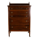 Vintage Mahogany Chest of Drawers with Swag Details