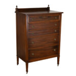 Vintage Mahogany Chest of Drawers with Swag Details - Image 2
