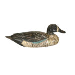 Hand Carved and Painted Wood Blue-Winged Teal Drake Duck Decoy