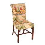 Traditional Upholstered Armless Roll Back Chair