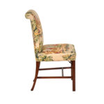 Traditional Upholstered Armless Roll Back Chair - Image 5