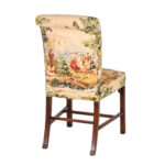 Traditional Upholstered Armless Roll Back Chair - Image 6