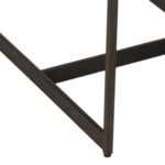 ETHAN ALLEN Edmonds End Table in Grey Finish with Oil Rubbed Bronze Metal Base - Image 4