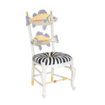 MACKENZIE-CHILDS Freckle Fish Chair with Black and White Seat - Image 2