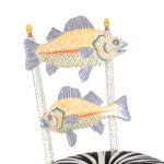 MACKENZIE-CHILDS Freckle Fish Chair with Black and White Seat - Image 3