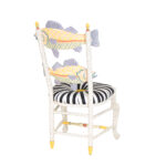 MACKENZIE-CHILDS Freckle Fish Chair with Black and White Seat - Image 7