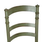 Green Finish Ladderback Chair with Cane Seat - Image 3