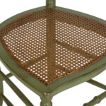 Green Finish Ladderback Chair with Cane Seat - Image 4