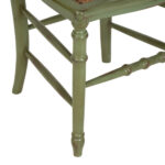 Green Finish Ladderback Chair with Cane Seat - Image 5