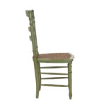 Green Finish Ladderback Chair with Cane Seat - Image 6